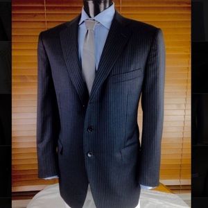 Ermenegildo Zegna Wool Suit Jacket 44L Black